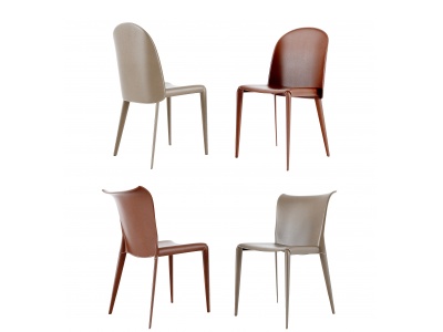 3d现代单椅组合餐椅模型