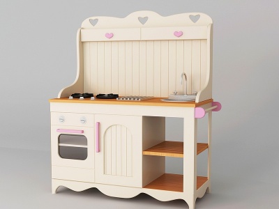 北欧儿童厨房模型3d模型