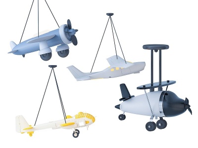 简欧飞机吊灯模型3d模型
