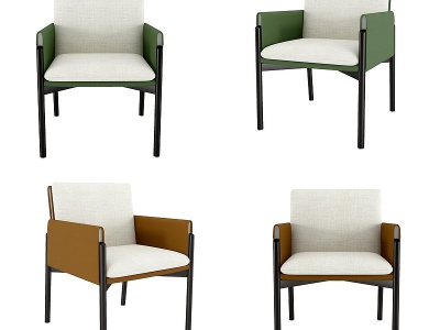 现代布艺餐椅模型