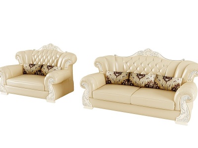 欧式法式沙发3d模型