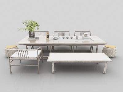 现代风格餐桌椅3d模型