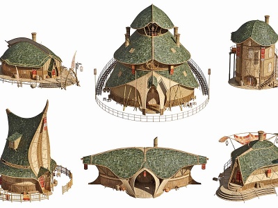 北欧古建筑住宅模型3d模型