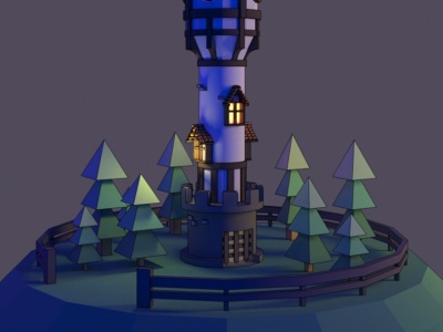 3d卡通城堡模型