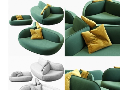 现代会客接待休闲沙发模型3d模型