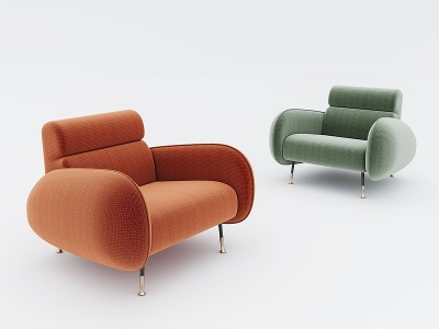 3d现代单人沙发椅模型