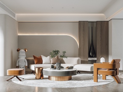 3d现代家居客厅沙发模型