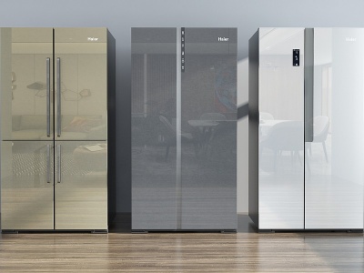 3d现代冰箱组合模型