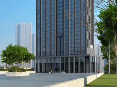 3d现代办公楼综合楼模型