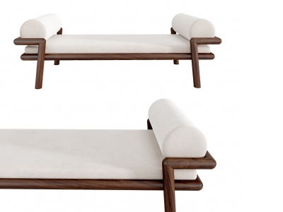 3d北欧沙发凳模型
