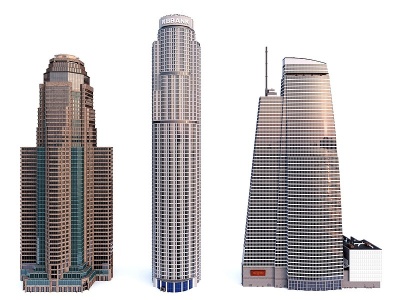 现代美国城市建筑模型3d模型