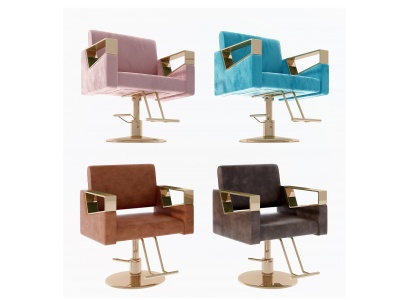 现代轻奢理发店椅模型3d模型
