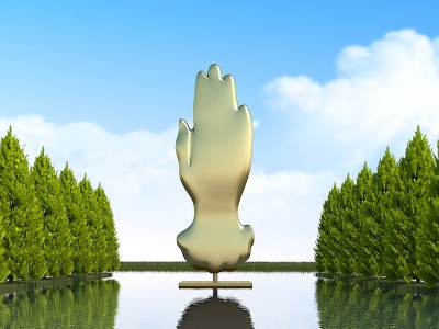 现代园林景观雕塑模型3d模型