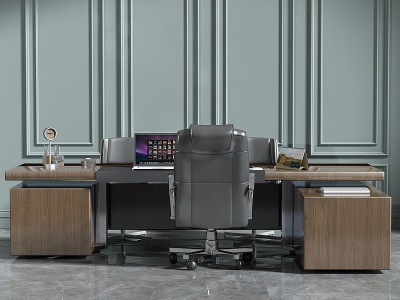 现代办公桌子3d模型