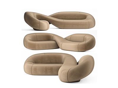 现代异形蛇形沙发3d模型