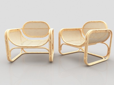 现代风格藤椅模型3d模型