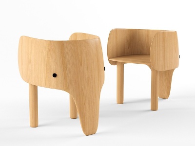 现代儿童桌椅组合模型