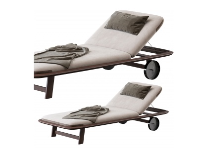 3d现代休闲躺椅模型
