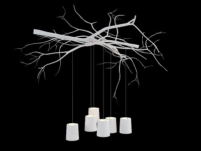现代干树枝装饰吊灯模型3d模型