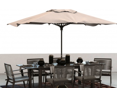 室外太阳伞3d模型