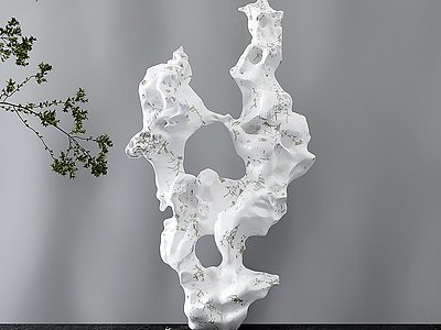 中式太湖石雕塑摆件模型3d模型