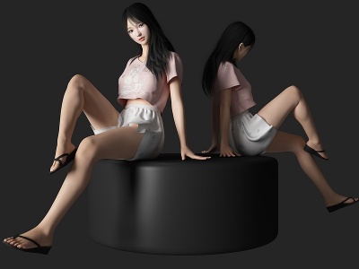 美女人物3d模型