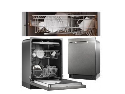 3d现代厨房设备洗碗机模型