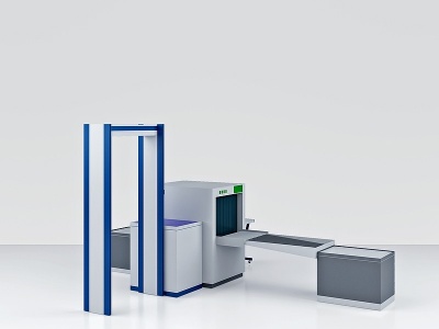 3d现代安检门模型