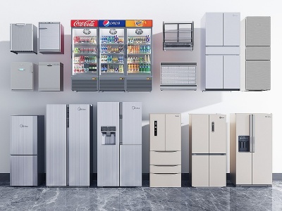 现代冰箱藏柜模型3d模型