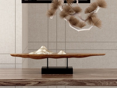 新中式松树吊饰模型