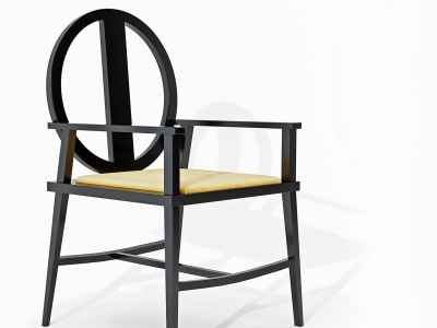 3d新中式单椅模型