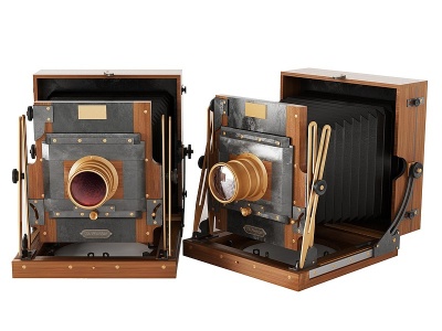 美式怀旧老式复古相机,模型3d模型
