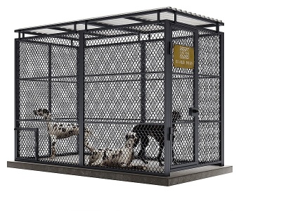 3d现代动物笼子模型