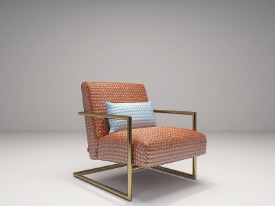 现代布艺沙发休闲椅模型3d模型