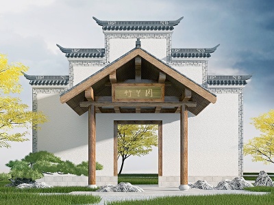 3d中式古典建筑徽派建筑模型