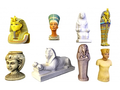 3d现代埃及法老狮身人面雕塑模型