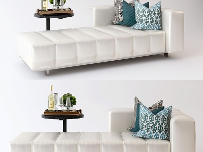 3d现代简约贵妃椅沙发模型
