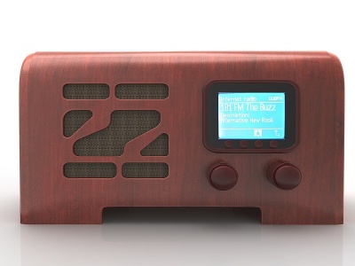 3d现代风格收音机模型