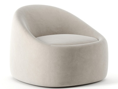 3d现代侘寂风单人沙发模型