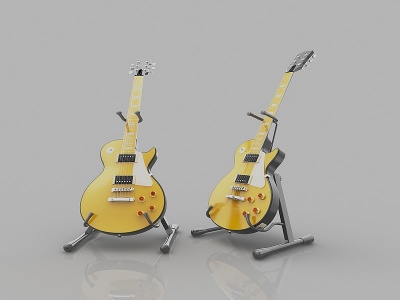 现代风格吉他模型3d模型