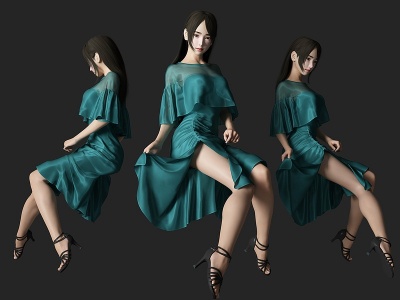 3d舞蹈<font class='myIsRed'>美女</font>人物模型