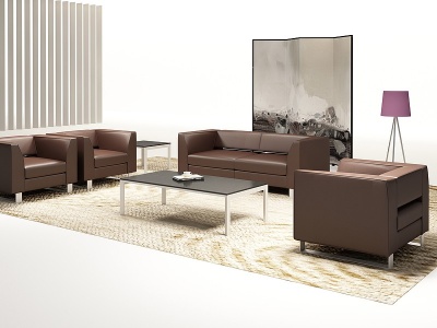 现代办公沙发模型3d模型