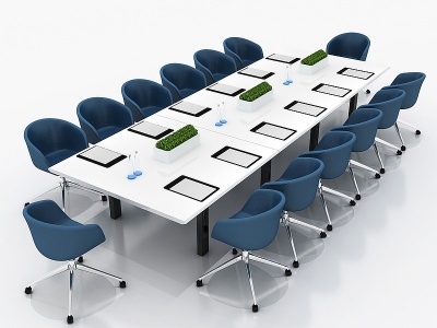 3d现代会议桌模型