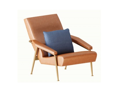 3d现代休闲椅抱枕组合模型