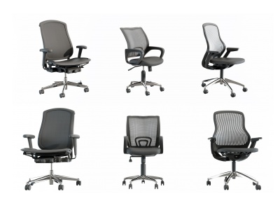 3d现代<font class='myIsRed'>网布</font>职员椅办公椅模型