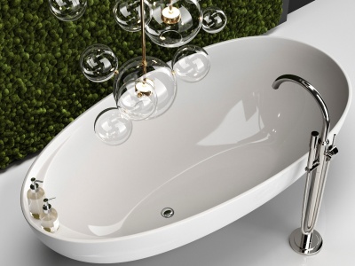 现代浴缸模型