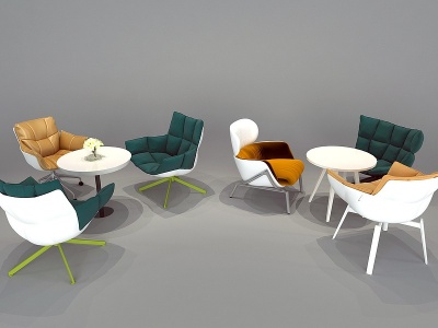 3d现代办公椅洽谈椅休闲椅模型
