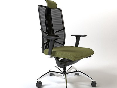 3d现代职员办公椅模型