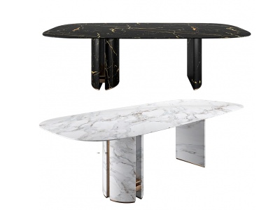 现代大理石餐桌模型3d模型
