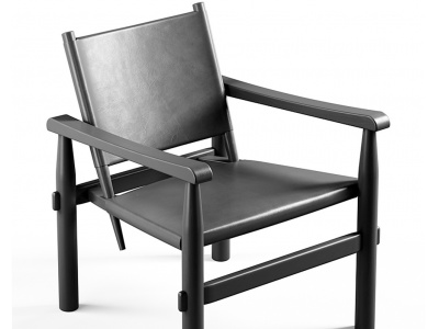 3d现代皮革休闲椅模型